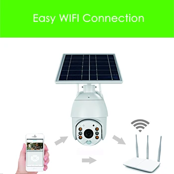 AZISHN Sončne Energije Plošča 1080P PTZ WiFi IP Kamera Two-way Audio Prostem Nepremočljiva 2MPHome Varnostne Kamere Brezžični PIR Gibanja