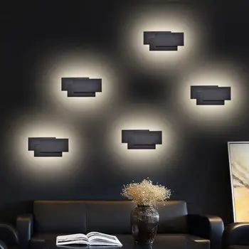 12W LED Wall Sconces Razsvetljave Notranje Stenske Svetilke Sodobne Vgrajena Svetilka iz Aluminija S Lupini za uporabo v Zaprtih prostorih Spalnica Vroče Svetlobe