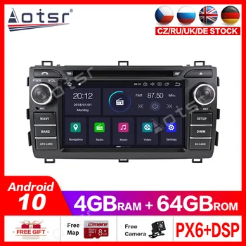 Android10.0 4G+64GB avto DVD predvajalnik, GPS multimedia Radio Za Toyota Auris 2013 -GPS Navigacija glavna enota Avdio Vgrajen DSP