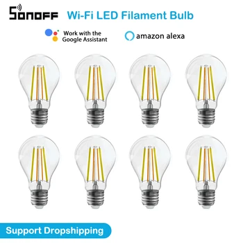 Novo SONOFF 7W Smart WIFI žarnice žarnica E27 sijalko B02F-ST64/B02-F-A60 LED Lučka deluje z ewelink APP in Google Pomočnik Alexa