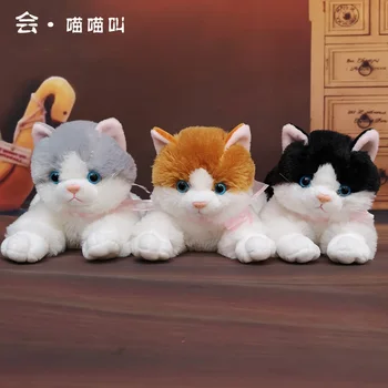 1pc 30/40 cm srčkan simulirani mačka lutka plišastih igrač Kitty mačka, plišastih blazino leži spalno blazino darila za punco kavč lutka