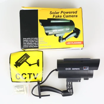 Simulacija Lutke Lažne Kamere Sončne Energije Nepremočljiva Zunanja Notranja Varnost CCTV nadzorna Kamera Bullet Utripajoče LED Luči