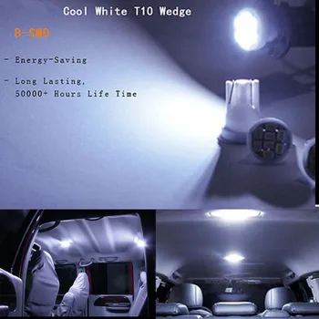 WLJH 10X Cool White T10 Led 1206 3020SMD 8 SMD Svetla LED ŽARNICE 194 2825 921 168 175 W5W Super svetla Auto led Avto svetlobe