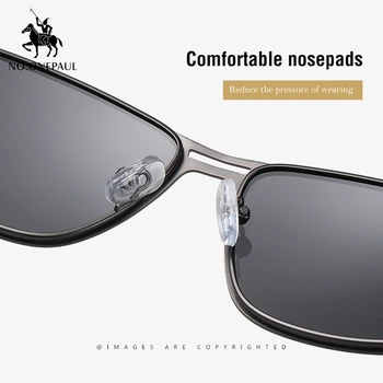 ŠT.ONEPAUL moška sončna očala, UV400, kvadrat, kovinski, polarizirana