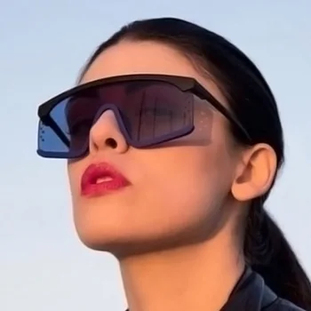 2019 Modni Trend Crossocheilus Leče, sončna Očala Ženske blagovne Znamke Oblikovalca Enem kosu sončna Očala Dame Poletje Plaža sončna Očala UV400