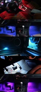 IJDM avto, motorno kolo, 12V CANBUS Napak 5050-SMD LED Za 2008-Audi A4 S4 B8 Notranjo svetlobo Footwell Luči bela rdeča modra