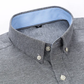 Nova Športna Majica Moški Slim Fit 60% Bombaž Oxford Kariran Moških Top Majice Bluzo Redno Dolgimi Rokavi Moški Pametno Poslovno Obleko Srajco