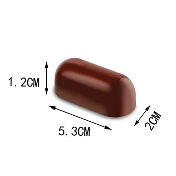 3D Podolgovate Polikarbonata Čokolada Plesni Kapsula Oblike Torto Dekoracijo Bonbonov Plesni