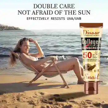 Kolagen Polž za zaščito pred soncem SPF50+++ Obraz, Telo, Zob za Nego Kože Soncu Krema Oil Control Vlažilne Sonce Zaslon Protetor Sončne