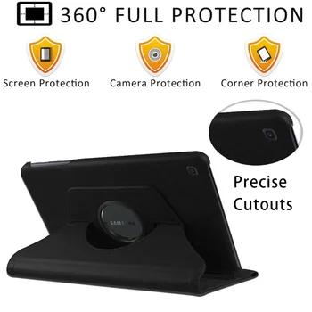 360 Rotacijski Tablični Primeru za Samsung Galaxy Tab A7/Tab P610/S6 Lite/Tab 10.1 2019/T510/T515 Usnje, usnjeni Zaščitni Pokrov + Pisalo