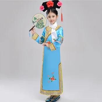 Otrok Tradicionalne Ljudske Plesne Obrabe Kitajski Slog Kostum za Dekleta Fancy Stranka Božič Otroci Tang Dinastije Han Hanfu Obleko