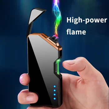 Laser Povzroča Dvojno Loka Plazme Vžigalnik Električni USB Polnilne Windproof Brezplamensko Cigaret Encendedores Dropship Dobavitelje