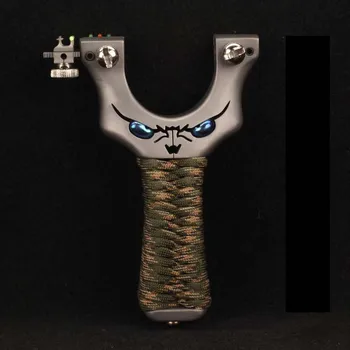 Novo Titanove Zlitine High Power Katapult Ravno gumico na Koncu z Fiber Optic Pogled za Fotograranje na Prostem Lov Fračo