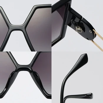 SHAUNA Oversize Ženske Kvadratnih sončna Očala blagovne Znamke, Modni Oblikovalec Gradient Odtenki UV400