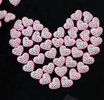 Niz 100 kozarcev smolo kawaii roza, sladko ljubezen, srce podpis ukrašen smolo Cabochons decoden Mobilni telefon dekor, nakit DIY