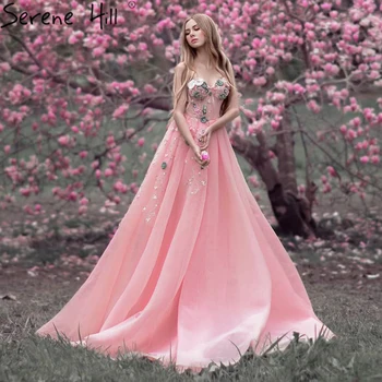 2020 Eno Ramo Ročno izdelane Rože Večerne Obleke Stranka Dolgo Formalno Obleko Realno Sliko Haljo De Soiree Serenehill BLA6512