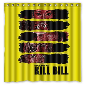 Visoka Kakovost po Meri Nepremočljiva Kopalnica Zavese Kill Bill Poliester Tkanine Tuš Zavesa 180*180 cm
