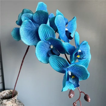 105 cm Velike Črne Metulj Orhideja Umetne Svile Cvet Phalaenopsis Za Poročni Vrt soba Dekor flores artificiales