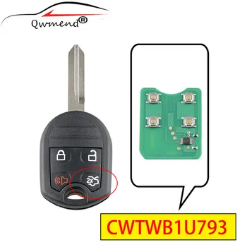 QWMEND CWTWB1U793 4 Gumbi Avto Daljinski Ključ za Ford Edge Pobeg Ekspedicijo Explorer 4D63 Chip Smart Avto Ključ 315Mhz