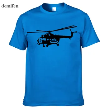 Poletje Slog Brand New Moške majice s kratkimi rokavi Novost MI-8 Helikopter ZSSR Zmago Dan natisni t-shirt Kratek Rokav Cotton Tee majice