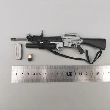 Na zalogi 1/6 obsega Mini-krat igrače M16A1+M203 model pištolo orožje-igrače oprema