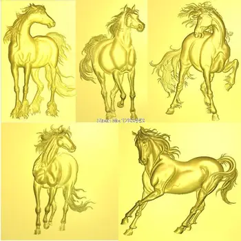 14PCS 3D konjske Visoko kakovost Nove 3D model za cnc 3D vklesan slika kiparstvo stroj v STL datoteko lep konj