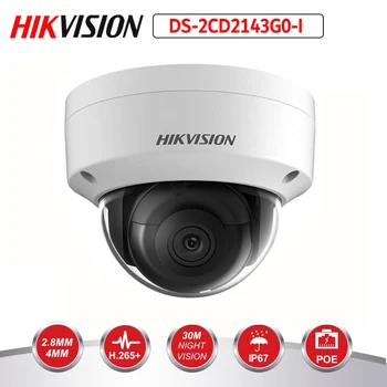 HIkvision Original DS-2CD2143G0-I 4MP Omrežna Dome Kamera POE H. 265 IR 30 m IP67 SD Kartico v Režo Zamenjajte DS-2CD2142FWD-I IP Kamere