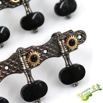 Tajvan klasične kitare gumbi tri-integrirana navijalec gumbi klinov kvazi vse črno - kovinsko okovje