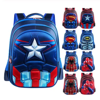 Disney Moda Captain America Fant Dekle Otrok v Vrtec Najstnik Šolske torbe Otroci Študent Nahrbtniki Bookbag