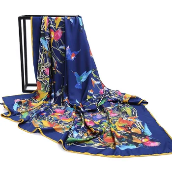 Nova Zasnova oljna slika, hidžab šal keper svile kvadratni šal za ženske pribor šali Big Bufandas foulard femme ruto