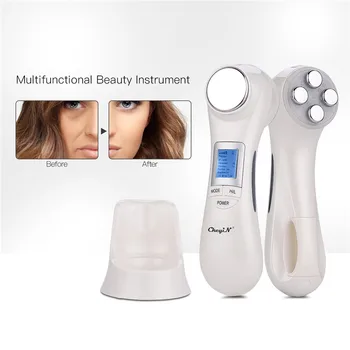 6 v 1 Ultrazvočno Ion RF EMS LED Foton Terapija Obraza Massager Pomlajevanje Kože, Lifting Obraza Vibracije Lepoto Stroj 45