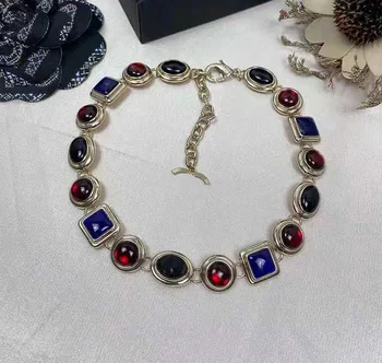 Nova stranka nakit čare pismo srečen ogrlica za ženske znane blagovne znamke ženska ogrlica