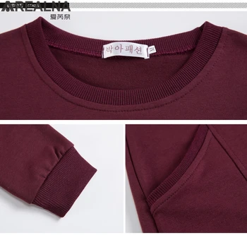 Majica ženske modni žep Bombaža dolgo hoodie Ženski Dolg Rokav Vrhovi Puloverju Ženska Oblačila Jesensko Zimske Sweatshirts