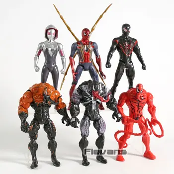 Spiderman Strup Pokol Milj Morales Gwen Stacy PVC figuric Zbirateljske Model Igrače 6pcs/set
