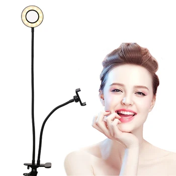 Foto Studio Selfie LED Obroč Svetlobe z Mobilni Telefon Mobilno Držalo za Youtube Živo Pare Ličila Fotoaparat Lučka za iPhone Android