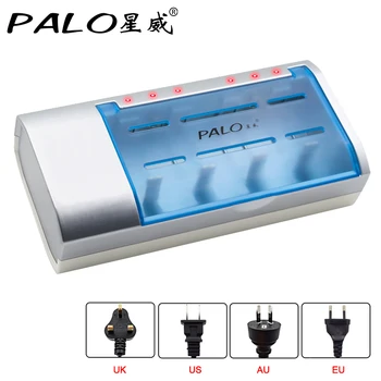 PALO 1,2 V AA AAA baterijo, polnilnik C D R20 R12 Polnilec za Hitro Polnjenje Za 1,2 V Ni-MH baterije za polnjenje NI-CD AA, AAA, C, D Velikost 9V bateria
