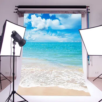 5x7Ft Foto Ozadje Fotografije Kulise Okolij za Foto Studio Plaže, modro Nebo Poletne Fotografije za Ozadje