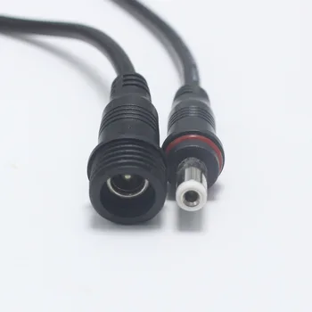 EClyxun 5pair 5.5*2.1 mm DC napajalna vtičnica Plug z 200mm 22AWG Žice 12V RGB LED Trak Svetlobe Nepremočljiva Priključek 5.5x2.1 mm Adapter
