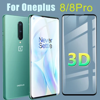Zaščitno Steklo za Oneplus 8 Pro Screen Protector Oneplus8pro 3D Kaljeno Glas Oneplus8 Pro8 Tremp 1Plus En Plus 8Pro Film