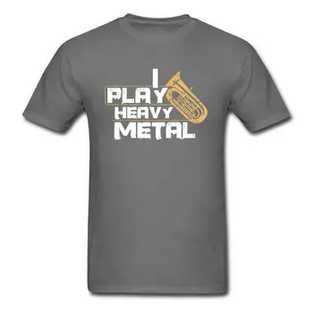 Vijolična T-shirt Za Moške sem Igral Težkih Kovin Tuba Majica Orkestralno Glasbo Ljubimec Vrhovi & Tees Prevelik Mens Pismo Tshirt Darilo Krpo
