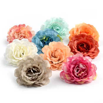 30pcs 6 cm Visoko Kakovostne Umetne Svile Rose Cvet Glave Za Poročno Dekoracijo Doma DIY Album Garland Obrti Ponaredek Cvetje