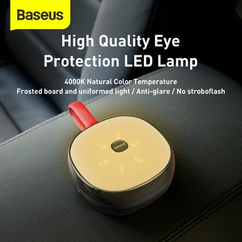 Baseus Avto Sončne Branje Svetlobe Visoke Kakovosti Zaščito za Oči LED avto žarnice Magnetni Viseče Luči z USB & Solarno Polnjenje