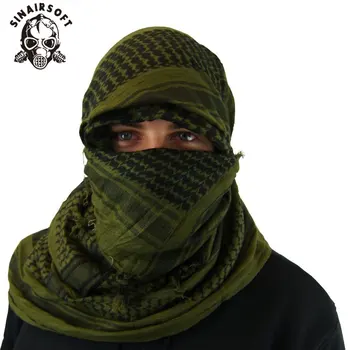SINAIRSOFT Airsoft Vojaške Lov Shemagh Zgostitev Muslimanska oblačila Hidžab Večfunkcijsko Taktično šal Šal arabski Keffiyeh Rute