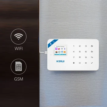 KERUI Detektorja Gibanja Vrata Detektor Alarm, Sirene Alarmni Sistem TFT Barvni Zaslon W18 WIFI GSM Domov Protivlomni Alarmni Sistem APP Nadzor