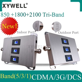 Novo!!/850/1800/2100 Tri-Band Signal Booster CDMA DCS UMTS 2g 3g 4g GSM Mobilni Signal Repetitorja 4g cellular Ojačevalnik