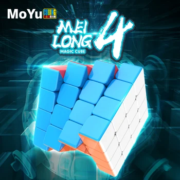 MoYu cubing razredu Meilong 4x4 Čarobno Hitrost Kocka Stickerless Strokovno Uganke Kocke Izobraževalne Igrače Za Otroke