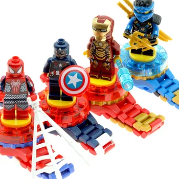 Nov Slog Ustvarjalni Modni Otrok Gledal Gradnik Ninjagoed Marvel Avengers Združljiv z Legoed Številke Opeke Igrače