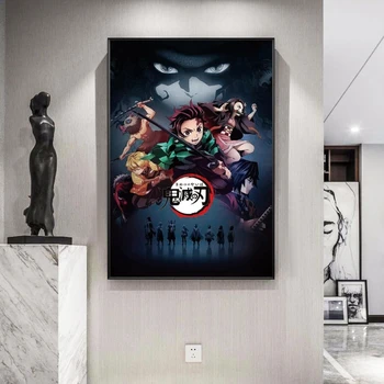 Japonski Anime Demon Slayer : Kimetsu ne Yaiba Kamado Tanjirou Kamado Nezuko Platno Plakati Steni Visi Slike Doma Dekor