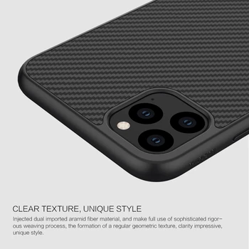 Ohišje za iPhone 11 Pro Nillkin Sintetičnih Vlaken Ogljika PC Hrbtni Pokrovček Ultrathin Slim Primeru Telefon za iPhone 11 Pro Max 6.1/6.5 palčni