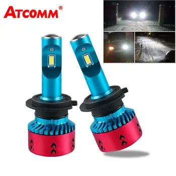 ATcomm LED H7 H15 H1 Mini Smerniki ZES 16000Lm 12V 24V H11 H8 9005/HB3 9006/HB4 9012/Hir2 70W 6500K Bela LED H4 Turbo Ampul